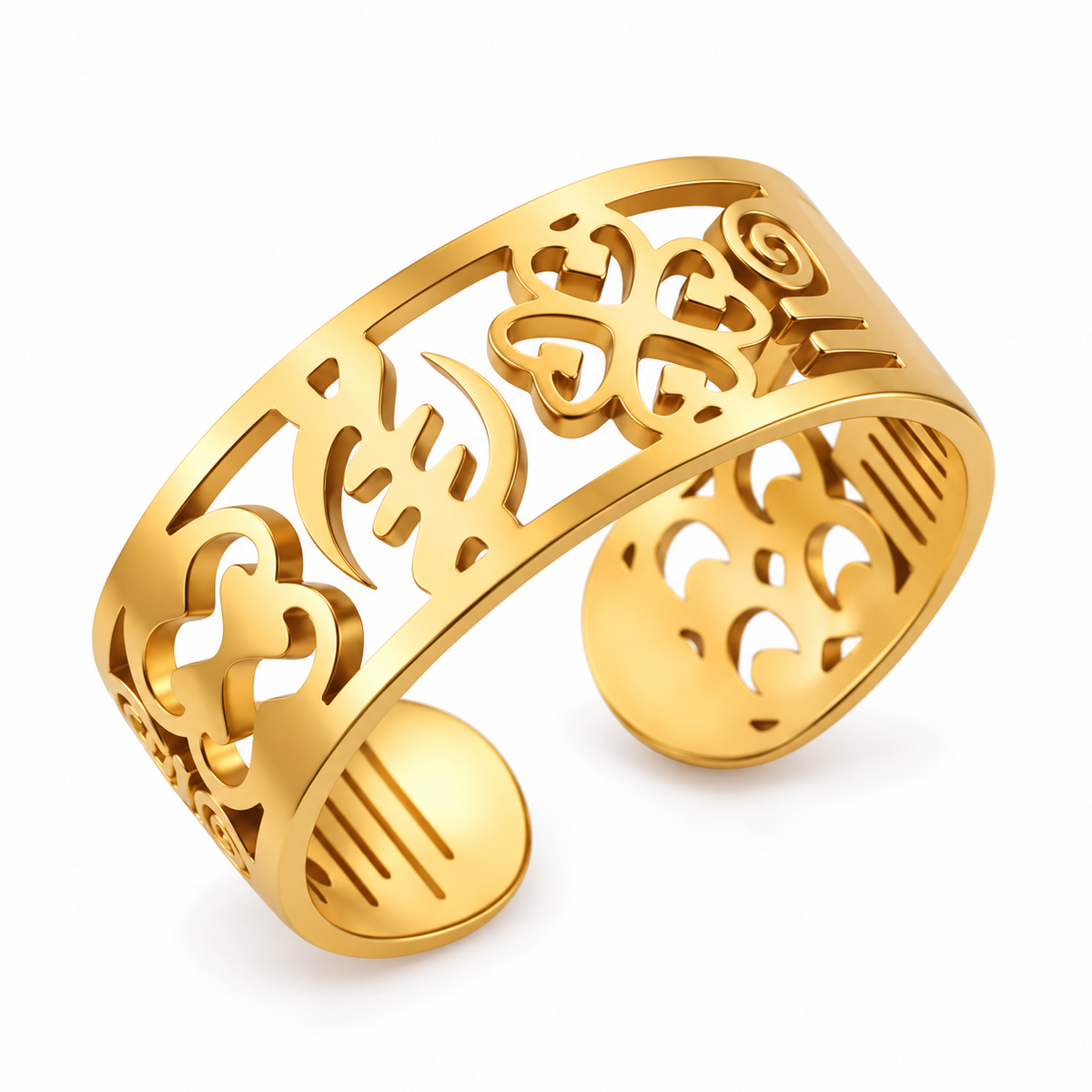 The Adinkra Legacy Cuff & Ring Set